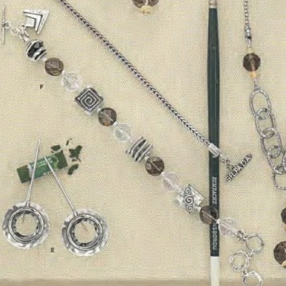 Silpada Vintage Sterling Silver Smokey Quartz Crystal Oxidized Bracelet - Picture 4 of 8